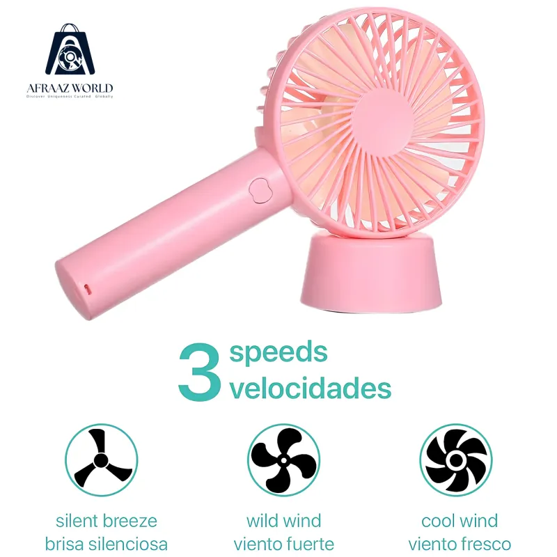 Mini USB Hand Lithium Battery Rechargeable Hand Fan Multi colour